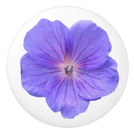 Botanische Blauwe Geraniumventiel op elke kleur Keramische Knop