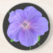 Botanische Blauwe Geraniumventiel op elke kleur Zandsteen Onderzetter (Voorkant)