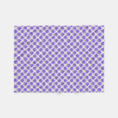 Botanische blauwe geraniumventilator fleece deken (Voorkant (Horizontaal))