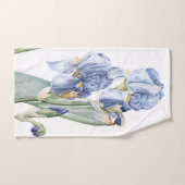 Botanische blauwe Iris Flowers Art Bath Towel Set Bad Handdoek (Handdoek)