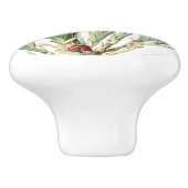 botanische blauwe Iris Flowers Floral Knob Keramische Knop (Zijkant)