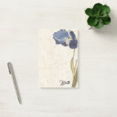 botanische blauwe irisbloem Hij merkt op Post-it® Notes (Kantoor)