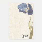  botanische blauwe irisbloem Hij merkt op Post-it® Notes (Voorkant)