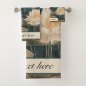  botanische blauwe kraan, aanpasbaar bad handdoek (Insitu)