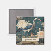  botanische blauwe kraan aanpasbaar magneet (Voorkant / Achterkant)