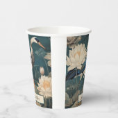  botanische blauwe kraan aanpasbaar papieren bekers (Links)