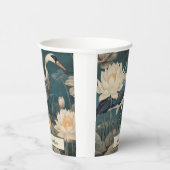  botanische blauwe kraan aanpasbaar papieren bekers (Rechts)