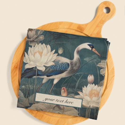  botanische blauwe kraan aanpasbaar servet