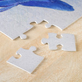 Botanische blauwe orchidee Waterverf art. 250 stuk Legpuzzel (Zijkant)