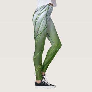 Botanische Blauwe Vlinderprint Hoge Legging