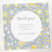 Botanische blauwe wilde bloemen bruiloft bedankt