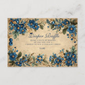 Botanische Blauwebes Florale Luier Raffle  Informatiekaartje (Voorkant)