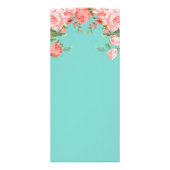 Botanische Blauwgroen en Koraalventilator - Menu (Achterkant)