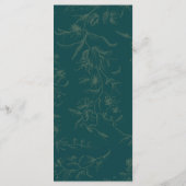  BOTANISCHE BLAUWGROEN GOLD Weddenschap Menu (Achterkant)