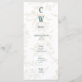  BOTANISCHE BLAUWGROEN GOLD Weddenschap Menu (Voorkant)