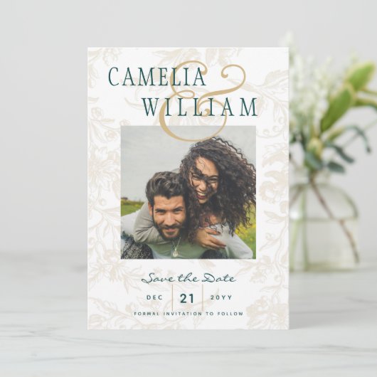  BOTANISCHE BLAUWGROEN GOLD Weddenschap Save the D Kaart (Staand voorkant)