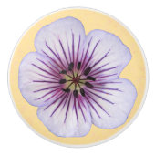 Botanische Bleke blauw-geraniumventiel op elke kle Keramische Knop (Voorkant)