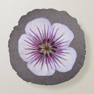 Botanische Bleke Blauwe Geraniumventilator Rond Kussen