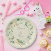 Botanische blik! Aangepaste borden voor bruiloft Papieren Bordje (Feest)