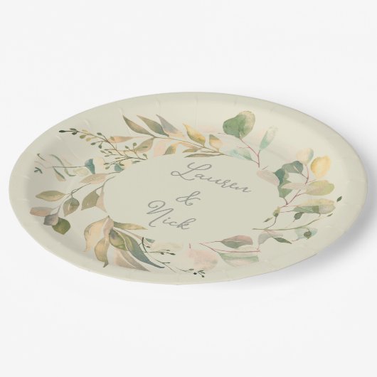 Botanische blik! Aangepaste borden voor bruiloft Papieren Bordje (Gekanteld)
