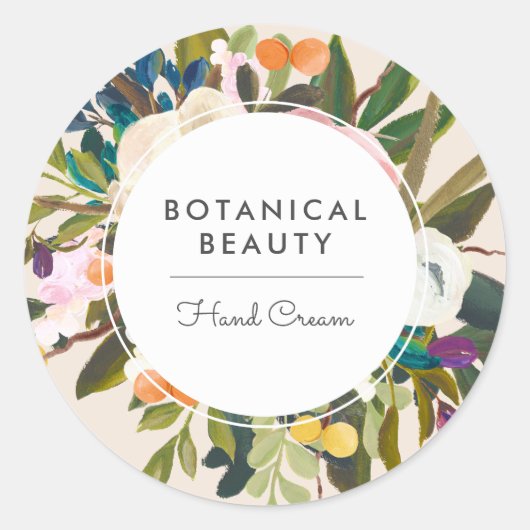 Botanische Bliss Cirkel Stickers (Voorkant)