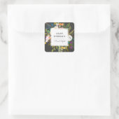 Botanische Bliss Floral Business Labels | Zwart (Tas)