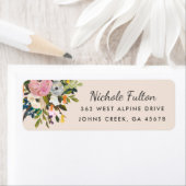 Botanische Bliss Floral | Terugkeeradres crème Etiket (Insitu)