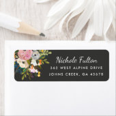 Botanische Bliss Floral | Zwart retouradres Etiket (Insitu)