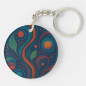 Botanische Bliss Full-Print Sleutelhanger (Achterkant)