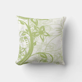 Botanische Bliss Groene Flora Decoratief Katoen Kussen