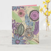 Botanische Bliss Kaart (Gele Bloem)