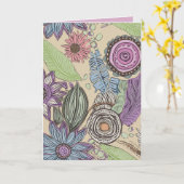 Botanische Bliss Kaart (Gele Bloem)