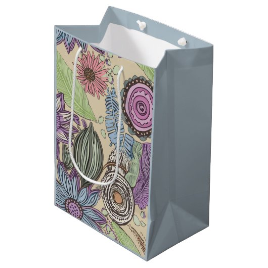 Botanische Bliss Medium Cadeauzakje (Voorkant Gekanteld)