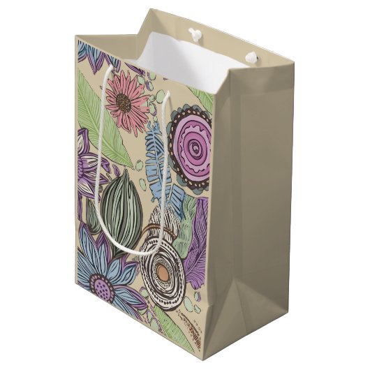 Botanische Bliss Medium Cadeauzakje (Voorkant Gekanteld)
