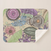 Botanische Bliss Sherpa Deken (Voorkant (horizontaal))