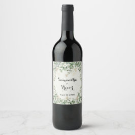 Botanische Bliss Tuin Wijnlabel Wijn Etiket