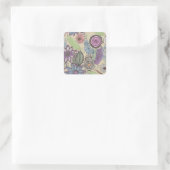 Botanische Bliss Vierkante Sticker (Tas)