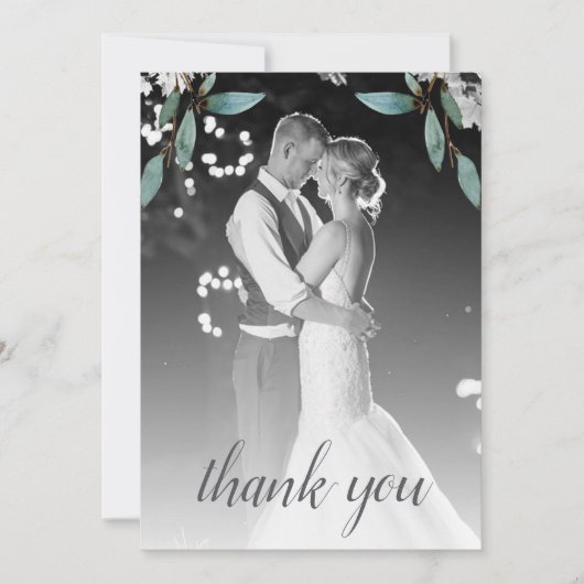 Botanische Bliss Weddenschap Foto bedankt (Voorkant)