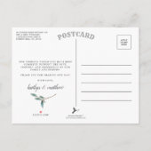 Botanische Bliss Weddenschap Foto bedankt Aankondigingskaart (Achterkant)