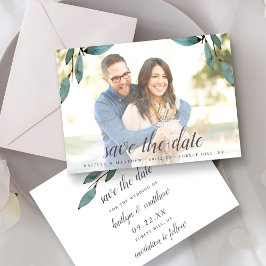 Botanische Bliss Wedding Foto Save The Date