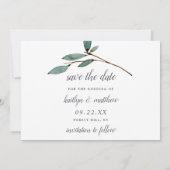 Botanische Bliss Wedding Foto Save The Date (Achterkant)
