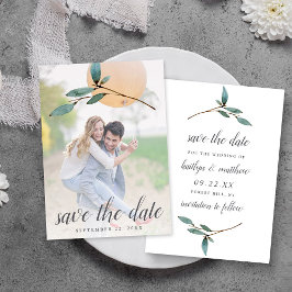 Botanische Bliss Wedding Photo Save the Date