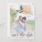 Botanische Bliss Wedding Photo Save the Date (Voorkant)