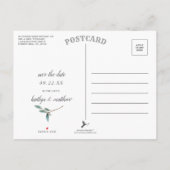 Botanische Bliss Wedding Photo Save the Date Aankondigingskaart (Achterkant)