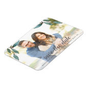 Botanische Bliss Wedding Photo Save the Date Magneet (Linkerzijde)