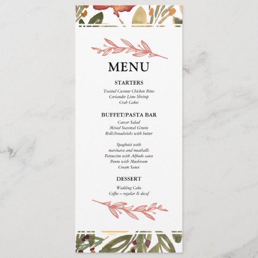 Botanische bloei Kaart in het menu Tekenen (Voorkant)