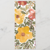 Botanische bloei Kaart in het menu Tekenen (Achterkant)