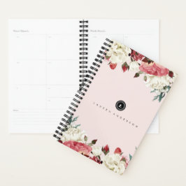 Botanische bloei  monogram Roos Planner