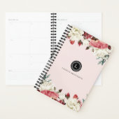 Botanische bloei  monogram Roos Planner (Display)