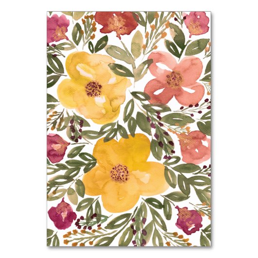 Botanische bloei schilderen kaart (Achterkant)